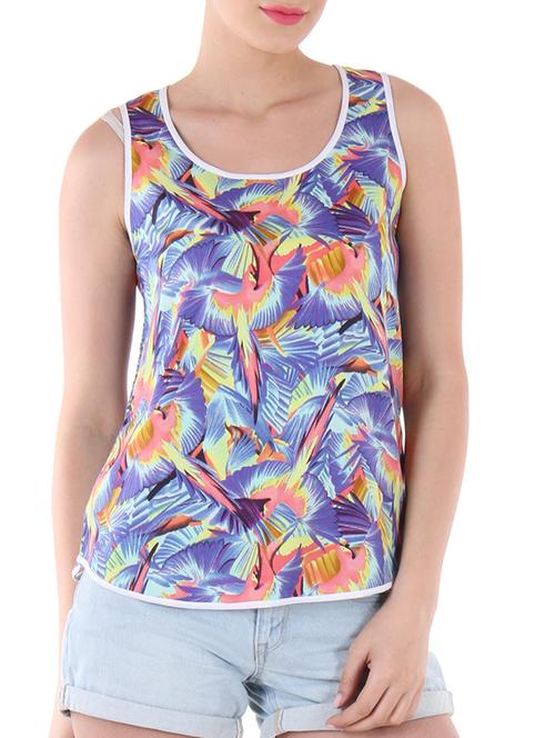 piping detail round neck top - 15720851 - Very Small Image - 1