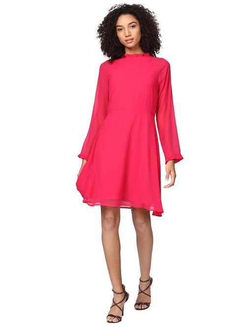 keyhole back frill detail dress - 15721028 - Very Small Image - 1