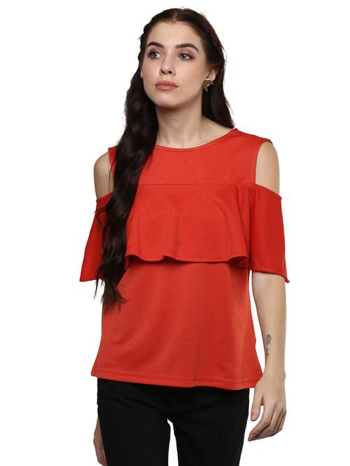 women's straight round neck top - 15721087 - Very Small Image - 1