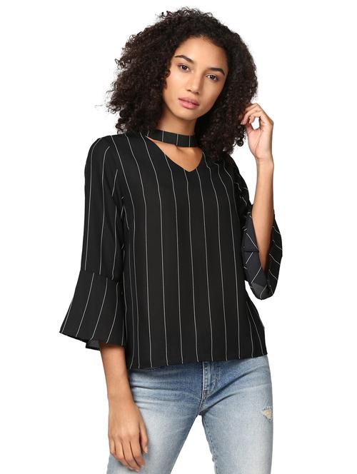 women's straight key hole neck top - 15721267 - Very Small Image - 1