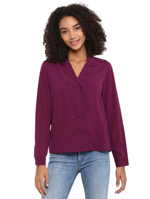 double breasted lapel neck shirt - 15721308 - Very Small Image - 1