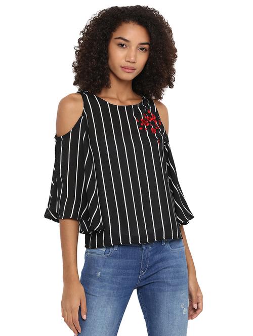 women's straight round neck top - 15721312 - Very Small Image - 1