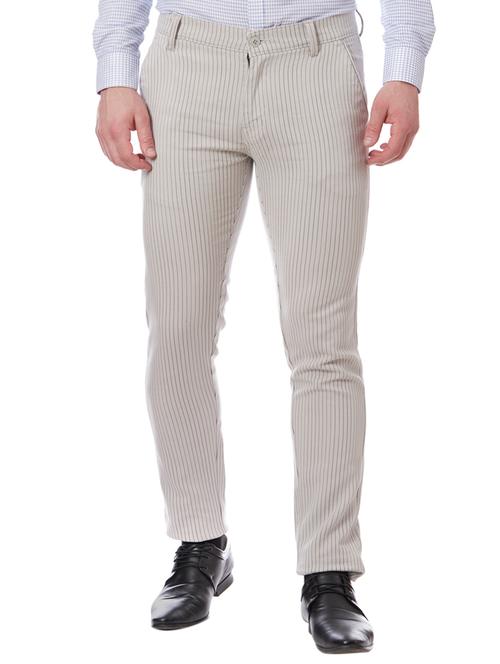 grey cotton flat front formal trouser - 15721516 - Very Small Image - 1