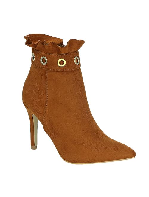 metal accent ruffled booties - 15722332 - Very Small Image - 1