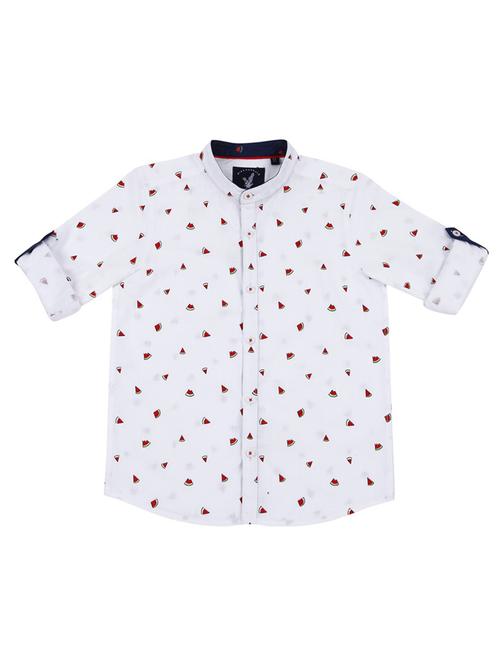 roll up sleeved quirky print shirt - 15724083 - Very Small Image - 1