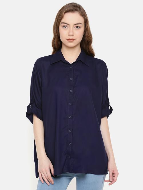 roll up sleeved oversized shirt - 15724219 - Very Small Image - 1