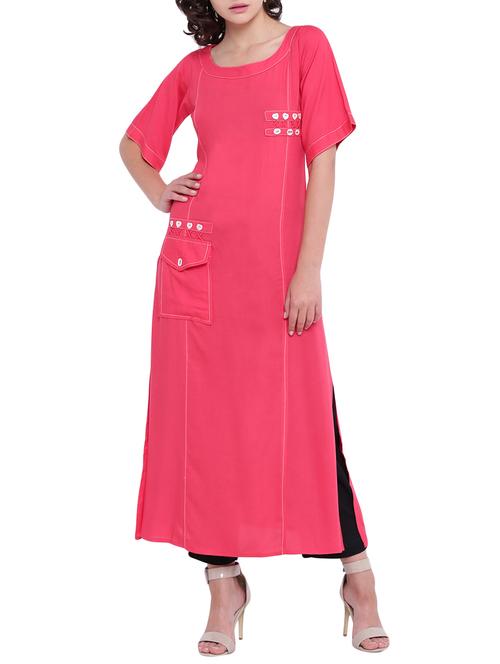 patch pocket straight kurta - 15727333 - Very Small Image - 1