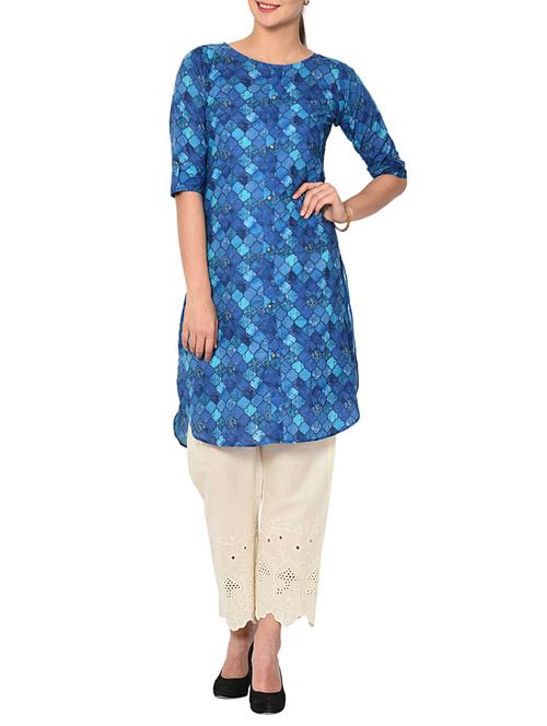 printed straight kurta - 15727409 - Very Small Image - 1