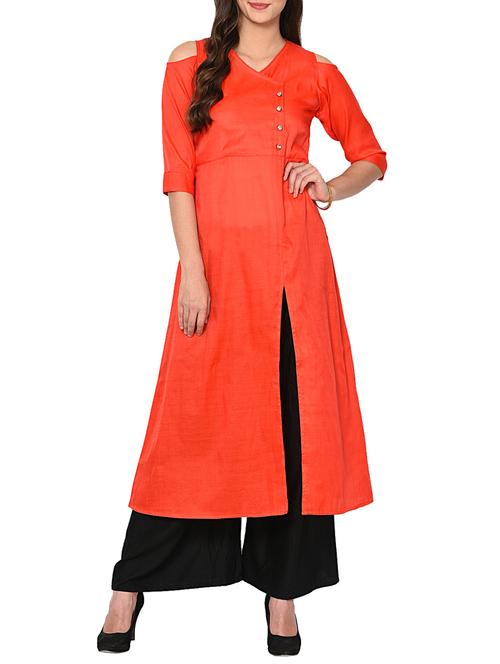 a-line solid kurta - 15727494 - Very Small Image - 1