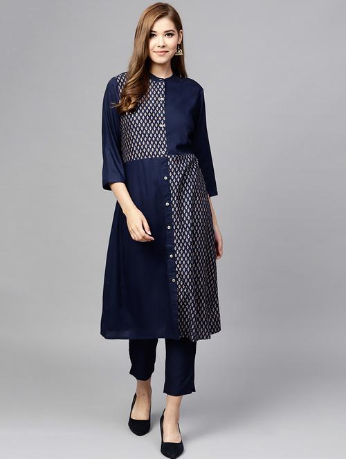 Printed straight kurta - 15728198 - Very Small Image - 1