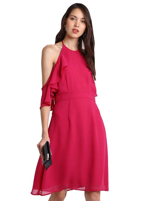 ruffled detail backless a-line dress - 15728526 - Very Small Image - 1