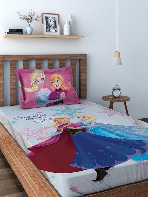 disney athom trendz frozen digital single bedsheet (147x 223 cm) - 15728901 - Very Small Image - 1