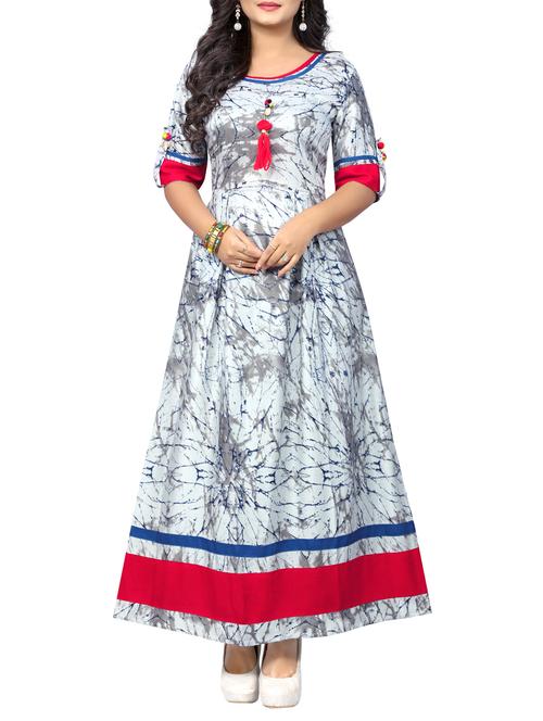 printed a-line kurta - 15731301 - Very Small Image - 1