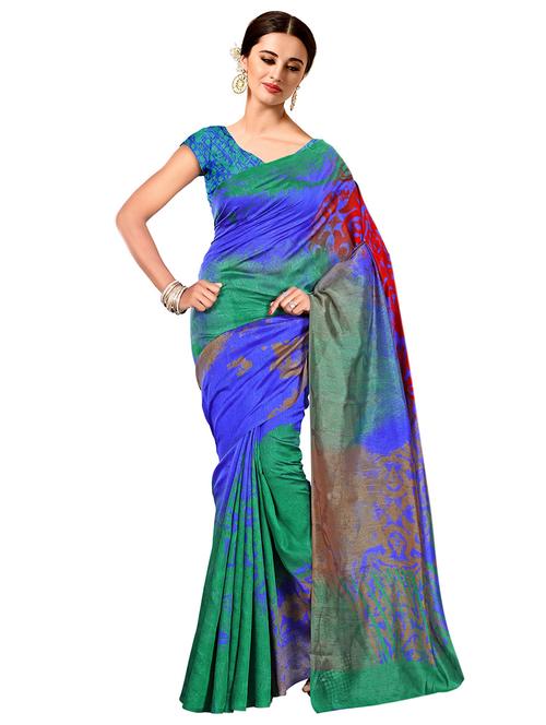 abstract bhagalpuri saree with blouse - 15731359 - Very Small Image - 1