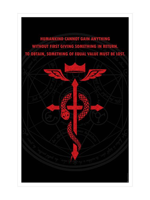 rawpockets"fullmetal alchemist - flamel"wall posters (paperboard,33cmx48cm) - 15731925 - Very Small Image - 1