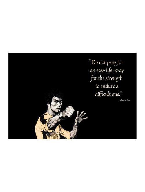rawpockets"bruce lee - pray for strong life"wall posters (paperboard,33cmx48cm) - 15732115 - Very Small Image - 1