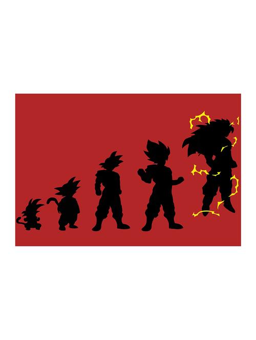 rawpockets"goku evolution"wall posters (paperboard,33cmx48cm) - 15732247 - Very Small Image - 1