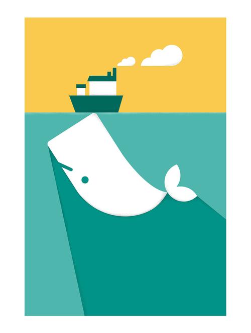 rawpockets"shark n ship"wall posters (paperboard,33cmx48cm) - 15732289 - Very Small Image - 1