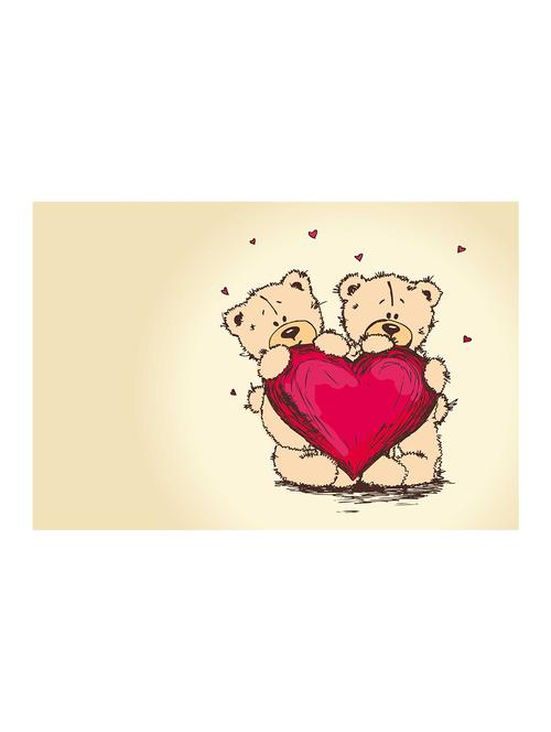 rawpockets"twin teddy bear love"wall posters (paperboard,33cmx48cm) - 15732306 - Very Small Image - 1