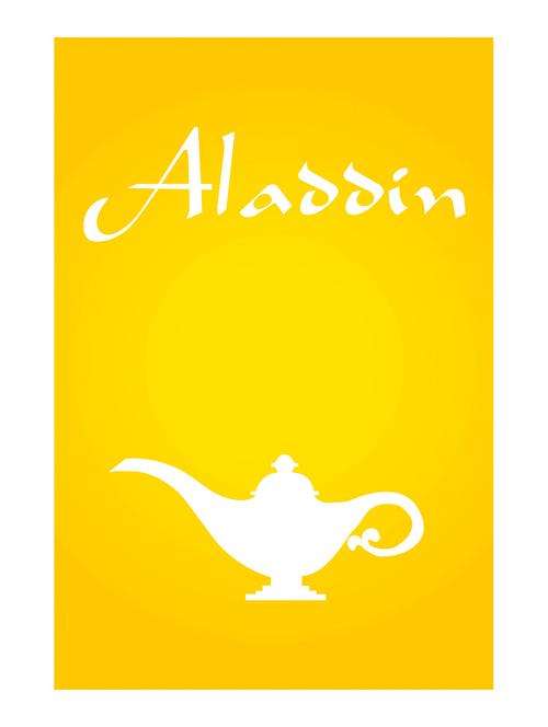 rawpockets"aladdin lamp"wall posters (paperboard,33cmx48cm) - 15732320 - Very Small Image - 1
