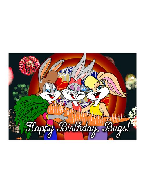 rawpockets"happy birthday bugs"wall posters (paperboard,33cmx48cm) - 15732434 - Very Small Image - 1