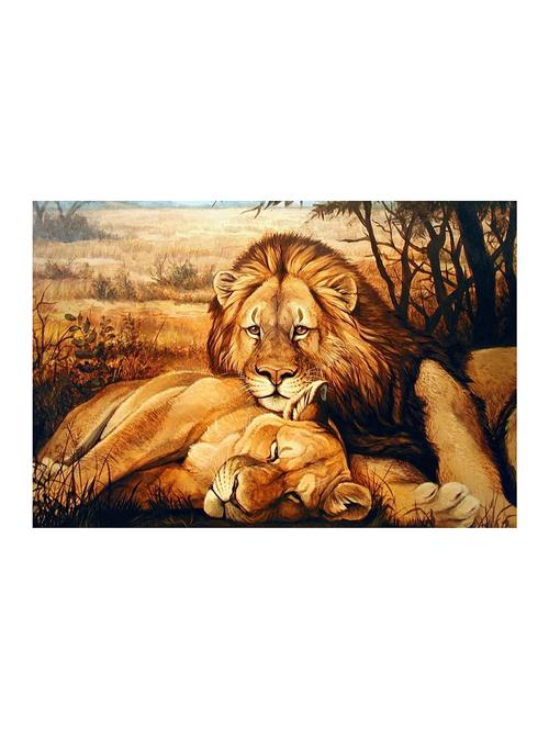rawpockets"lion relaxing"wall posters (paperboard,33cmx48cm) - 15732697 - Very Small Image - 1