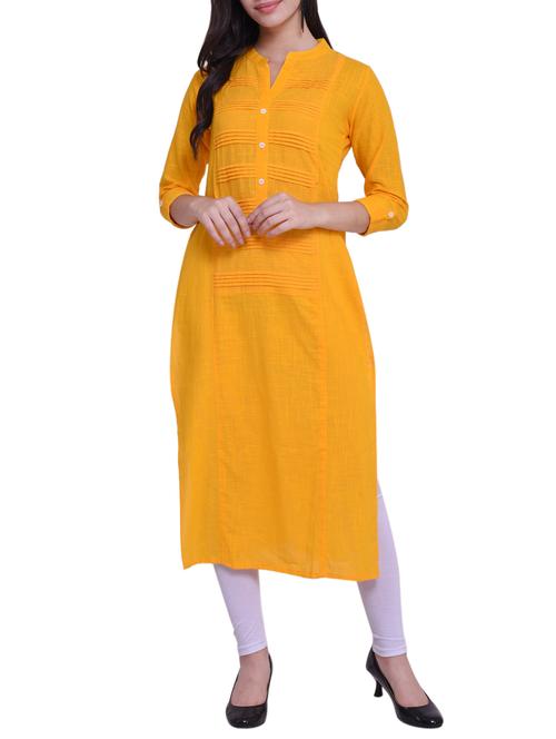 straight solid kurta - 15733088 - Very Small Image - 1