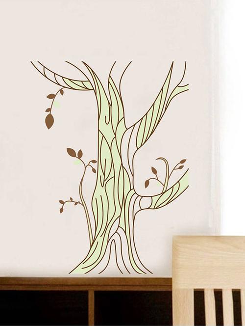 rawpockets wall decals ' tree '  wall stickers (pvc vinyl) multicolour - 15733191 - Very Small Image - 1