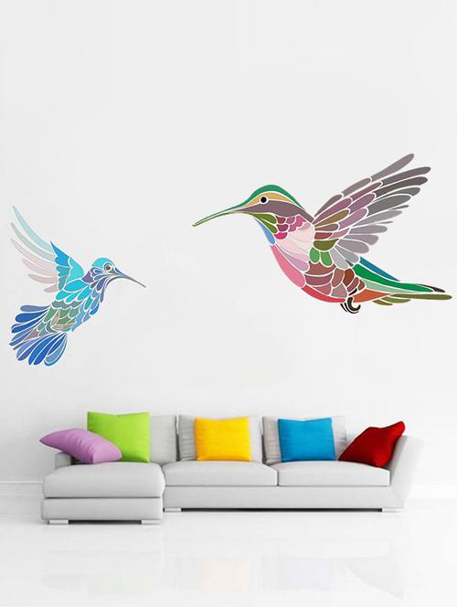 rawpockets wall decals ' multi color birds wall sticker '  wall stickers (pvc vinyl) multicolour - 15733310 - Very Small Image - 1