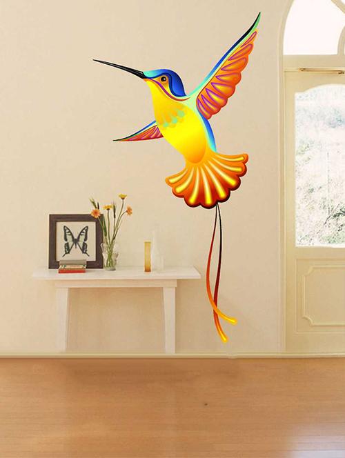rawpockets wall decals ' decorative bird wall sticker '  wall stickers (pvc vinyl) multicolour - 15733312 - Very Small Image - 1