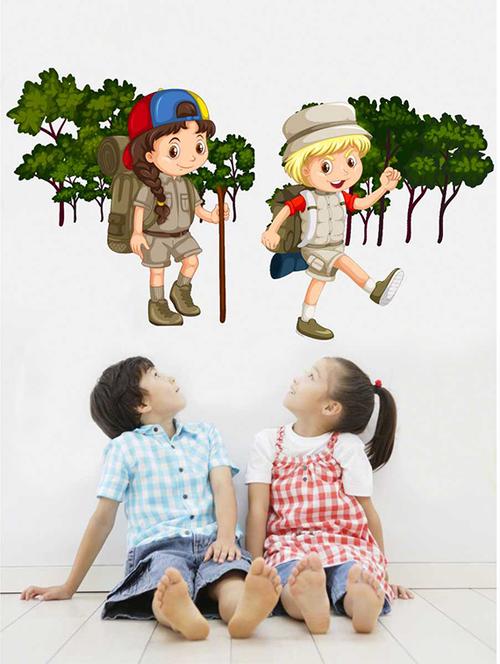 rawpockets wall decals ' kids adventure story wall sticker '  wall stickers (pvc vinyl) multicolour - 15733356 - Very Small Image - 1