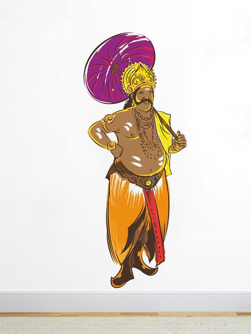 rawpockets wall decals ' maharaja wall sticker '  wall stickers (pvc vinyl) multicolour - 15733688 - Very Small Image - 1