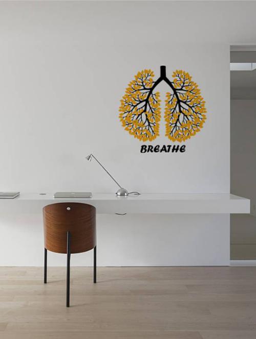 rawpockets wall decals ' breathe '  wall stickers (pvc vinyl) multicolour - 15733805 - Very Small Image - 1
