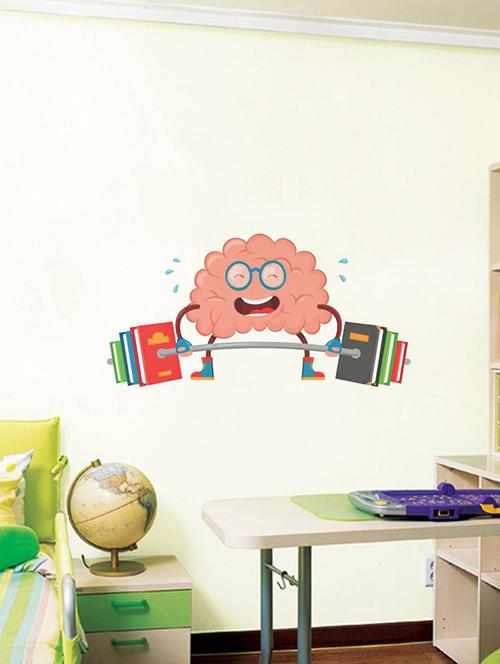 rawpockets wall decals ' brain work '  wall stickers (pvc vinyl) multicolour - 15733918 - Very Small Image - 1