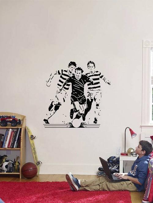 rawpockets wall decals ' messi football inspire '  wall stickers (pvc vinyl) multicolour - 15734000 - Very Small Image - 1