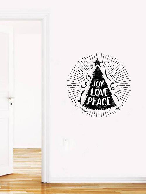 rawpockets wall decals ' joy love peace '  wall stickers (pvc vinyl) multicolour - 15734108 - Very Small Image - 1