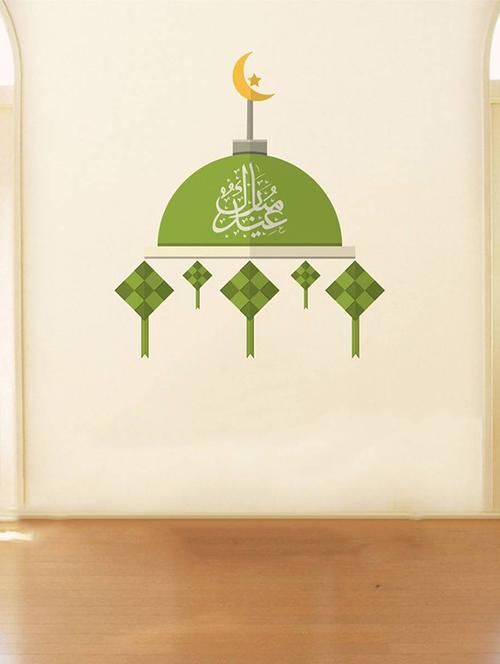 rawpockets wall decals ' exquisite islamic architecture  '  wall stickers (pvc vinyl) multicolour - 15734171 - Very Small Image - 1