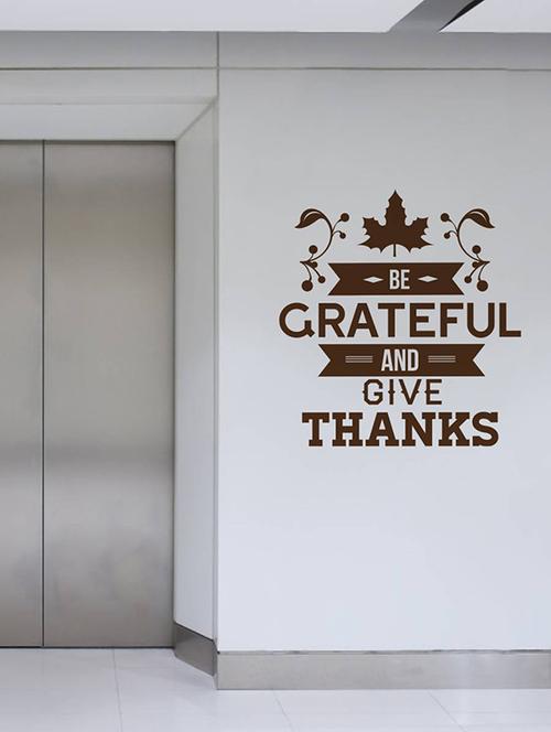 rawpockets wall decals ' be grateful and give thanks  '  wall stickers (pvc vinyl) multicolour - 15734176 - Very Small Image - 1