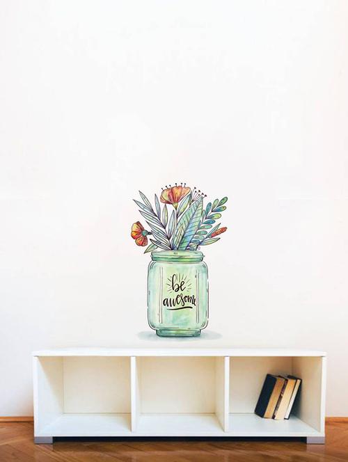 rawpockets wall decals ' be awesome '  wall stickers (pvc vinyl) multicolour - 15734199 - Very Small Image - 1