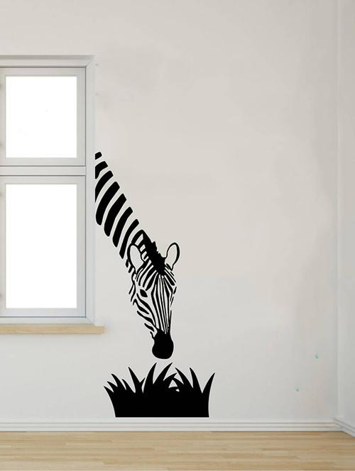 rawpockets wall decals ' zebra  '  wall stickers (pvc vinyl) multicolour - 15734210 - Very Small Image - 1