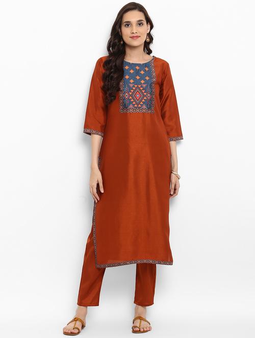 printed straight kurta - 15737024 - Very Small Image - 1