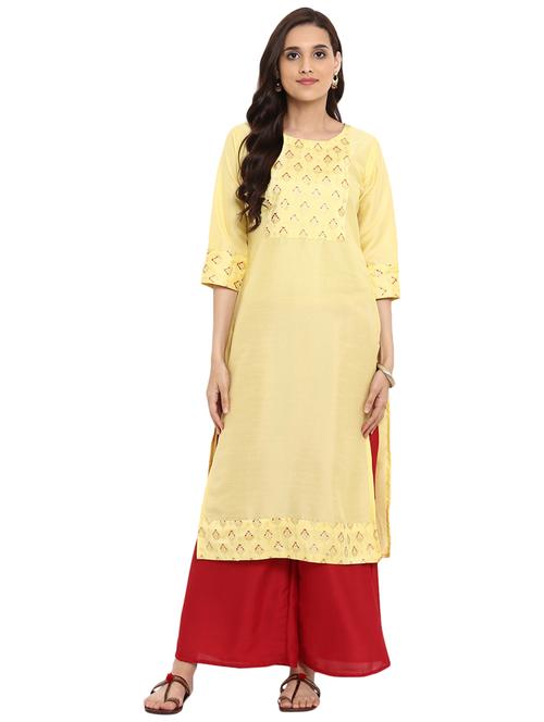 printed kurta with palazzo set - 15737628 - Very Small Image - 1