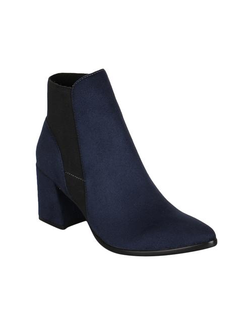 navy slip on ankle boots - 15737847 - Very Small Image - 1