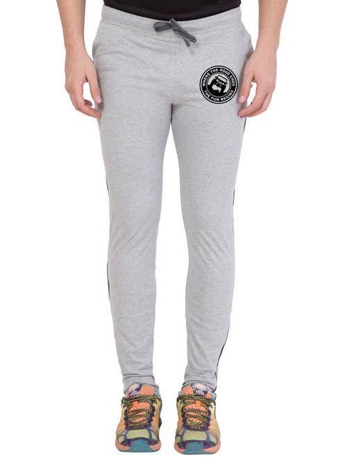 grey cotton full length track pant - 15739685 - Very Small Image - 1