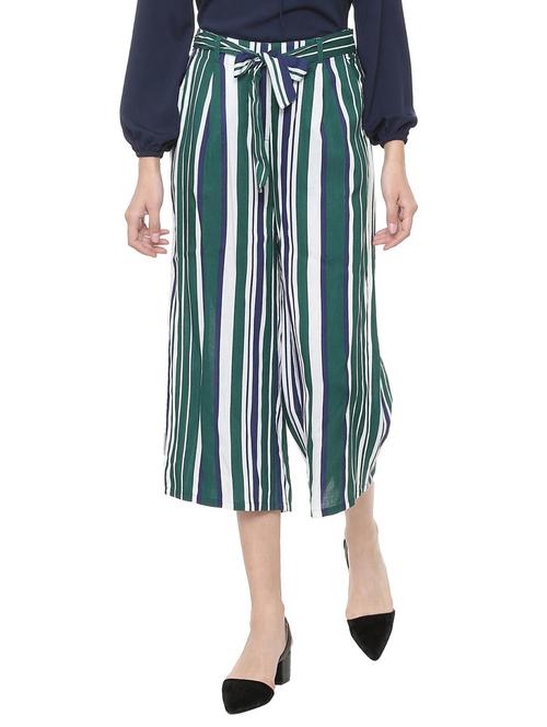 tie up waist striped culotte - 15739813 - Very Small Image - 1