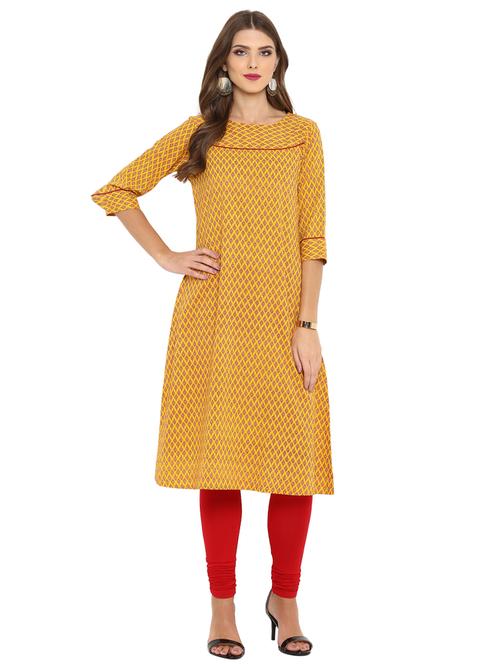 printed a-line kurta - 15740345 - Very Small Image - 1