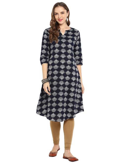 printed a-line kurta - 15740346 - Very Small Image - 1