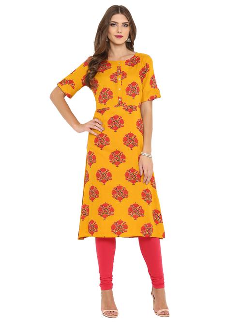 printed a-line kurta - 15740350 - Very Small Image - 1