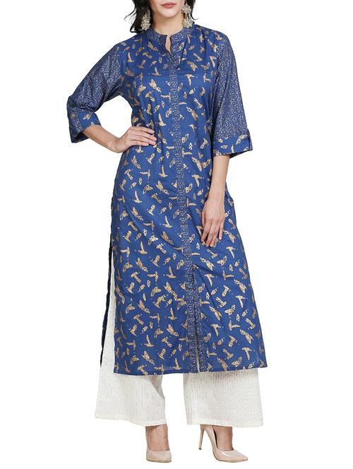women's straight kurta - 15740819 - Very Small Image - 1
