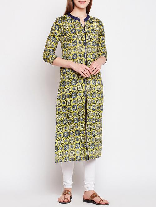 printed straight kurta - 15740885 - Very Small Image - 1
